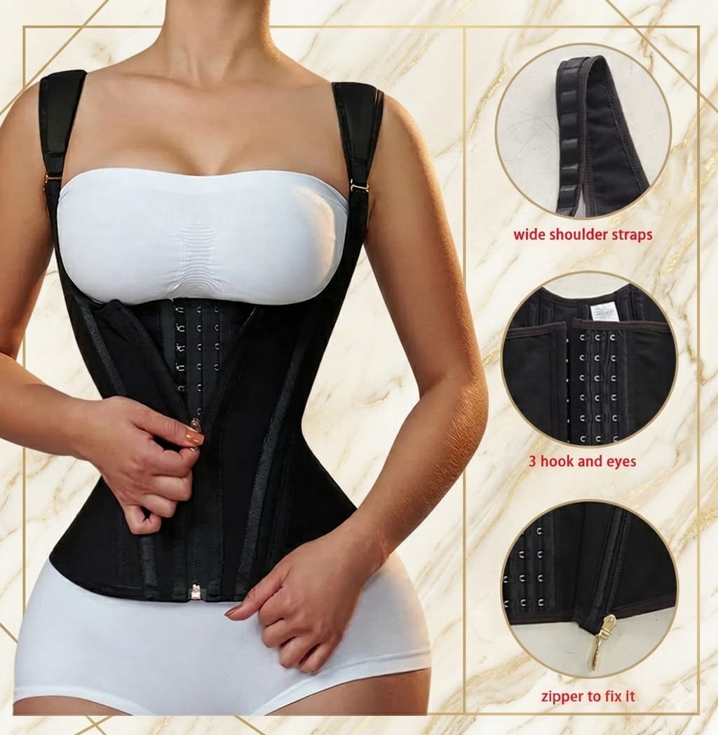 Faja Chaleco Reductora 9 Varillas – Efecto Reloj de Arena